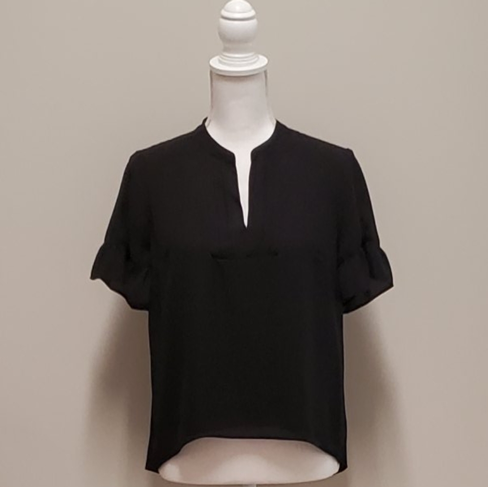 [The Limited] SS Pleated VNeck Blouse - Picture 3 of 7
